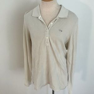Lacoste Long Sleeved Light Gray Polo